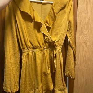Express GOLD long sleeve dress!